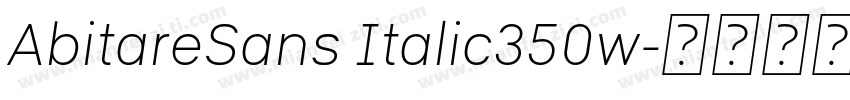 AbitareSans Italic350w字体转换